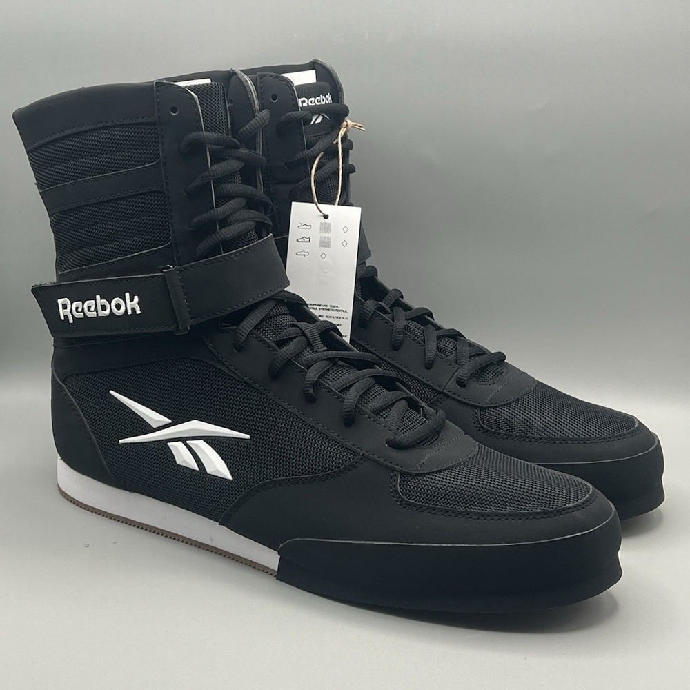 Reebok Boxing HI MMA Wrestling Black Sport‎ Boots - Men's Size 12.5